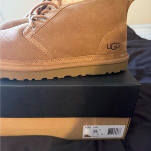 UGG Tan Chukka Boots with Suede Upper and Rugged Sole